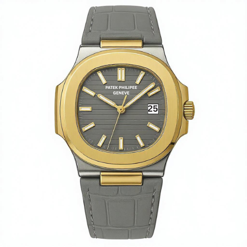 PATEK PHILIPEE NAUTILUS – Grey Gold Tone Water Resistant Luxury Watch